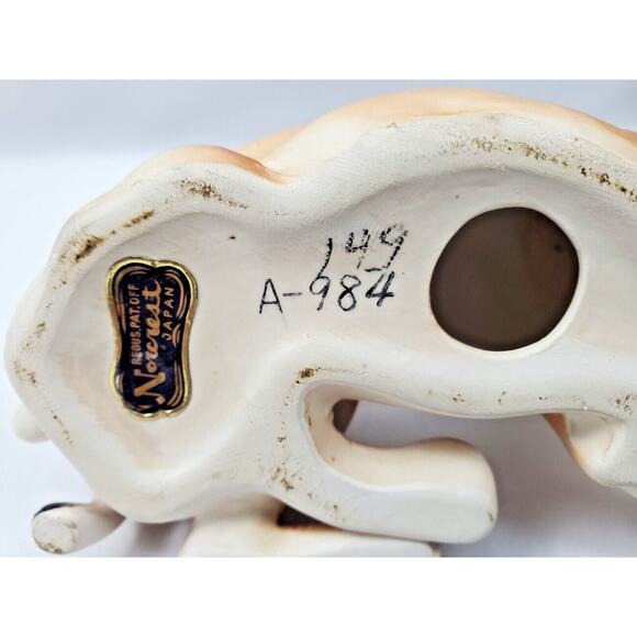 Lefton Norcrest Boxer Dog w Puppy Playful Pup Dogs Figurines Vintage Collectible - Picture 8 of 12